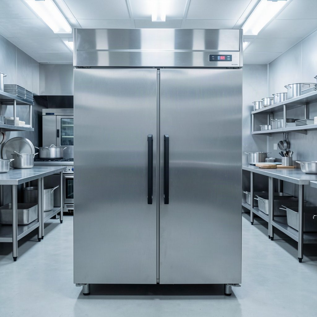 Szafa chłodnicza gastronomiczna ze stali nierdzewnej w magazynie